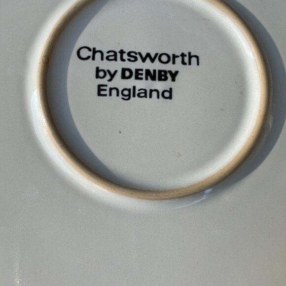 SOLD: Denby Langley CHATSWORTH Dinner Plate Lot of FOUR Vintage Hand Painted - Picture 8 of 11